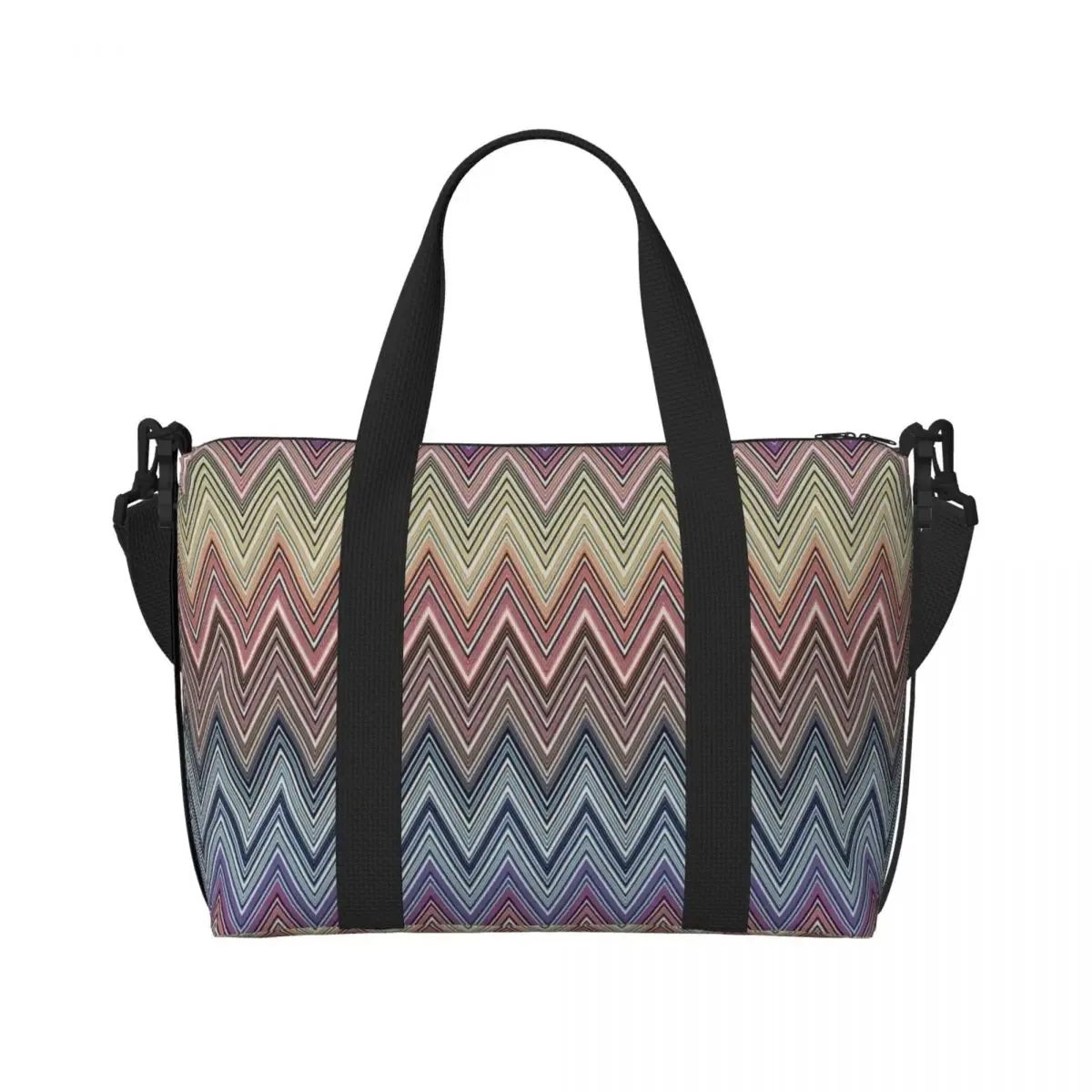 sac fourre-tout boho personnalisé pour femme, sac de plage moderne chic, extra large, sac de sport à main, géométrique, multicolore, sacs de voyage, sacs à provisions