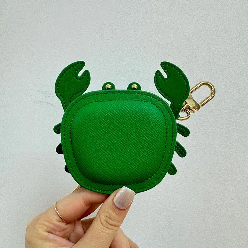 porte-monnaie crabe en cuir microcarence, mini portefeuille, maquillage, sac de rangement pour écouteurs, cartable, sac à main pendentif, accessoires de charme