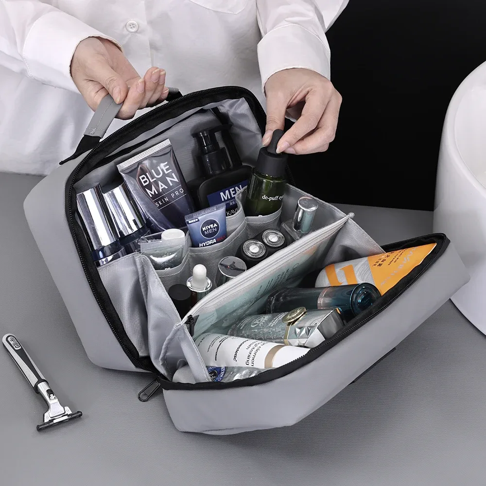 trousse de toilette suspendue imperméable grande capacité, sac de voyage cosmétique pour hommes et femmes, pochette pour articles de toilette et rasage