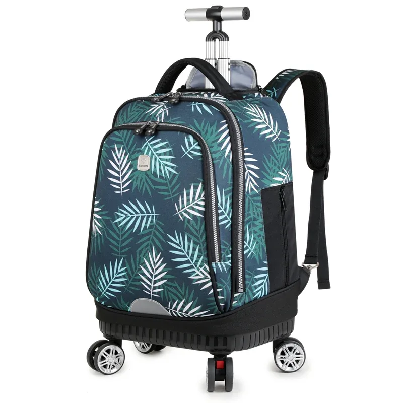 sac à dos roulant avec roulettes, sac à dos pour ordinateur portable de voyage à roulettes pour femmes et hommes, valise à roulettes d'affaires