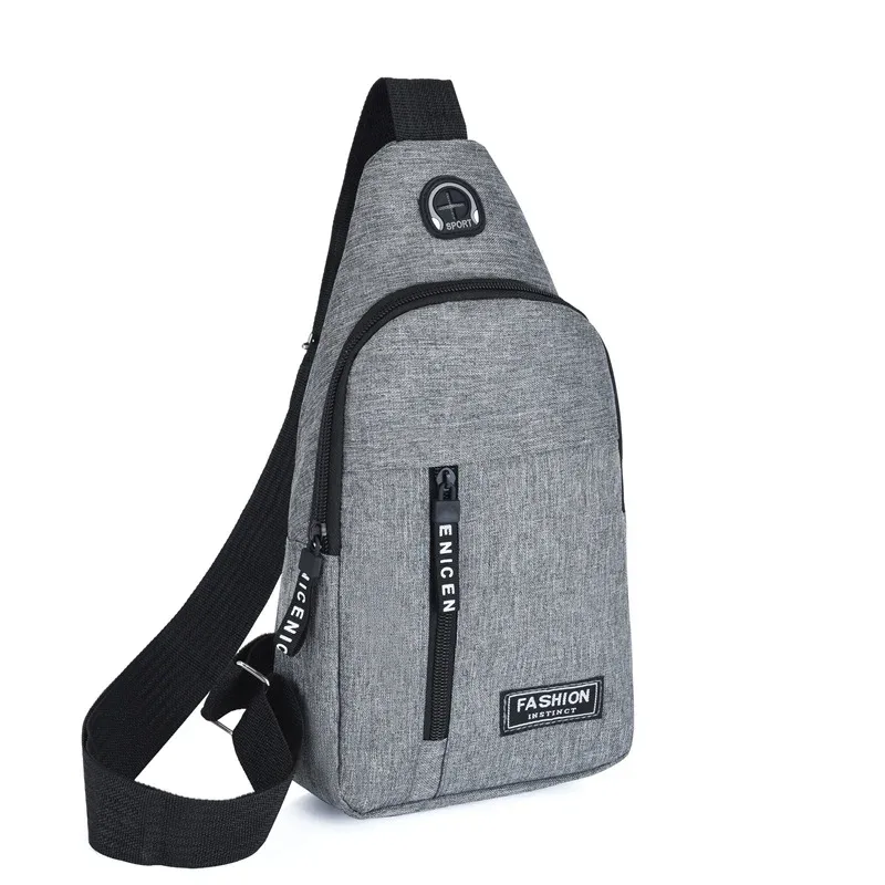 2025 nouveau sac de poitrine multifonctionnel hommes mode tendance oxford tissu sac à bandoulière style coréen décontracté sac de messager étanche