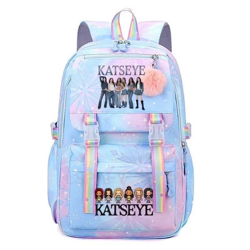 sac à dos kpop katseye pour femmes, sacs d'école multifonctionnels de grande capacité, sac à dos pour adolescents et étudiants, sac de voyage pour fans de mode