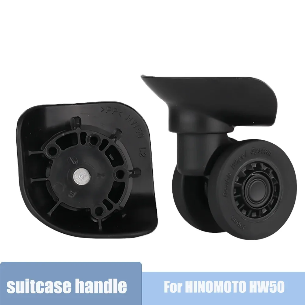 Kit de roulettes pivotantes de remplacement HINOMOTO HW50 pour chariot à bagages, valise, réparation universelle avec roulement silencieux