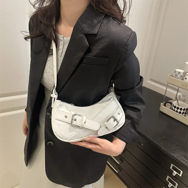 sac à bandoulière vintage y2k en cuir pu pour femme, petit sac bandoulière, sac sous le bras tendance pour femme, pochette et sac à main