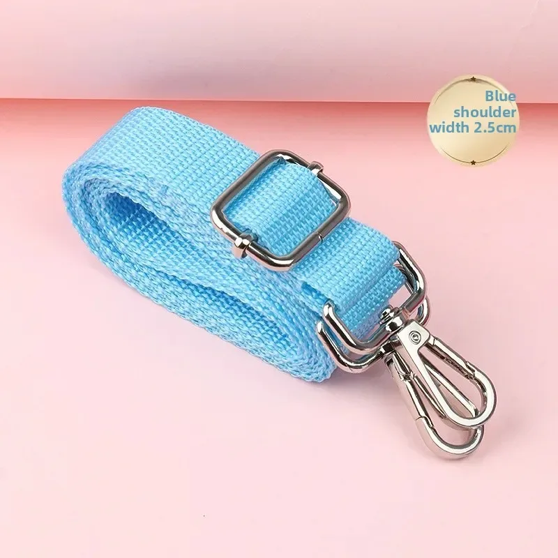 sac à bandoulière large de couleur pure, sac d'ordinateur, haut-parleur, appareil photo, sangle de tasse d'eau, accessoires polyvalents en fibre de polyester