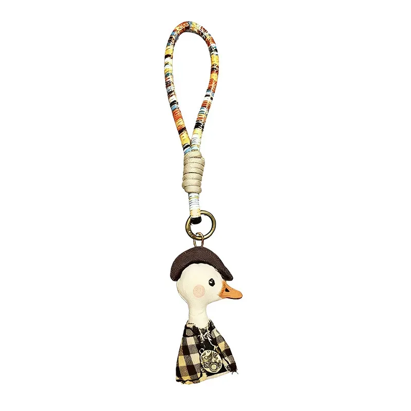 pendentif animal en tissu, breloque de sac animal mignon, porte-clés fait à la main, porte-clés animal de dessin animé doux pour sac à main, clés, sac à dos