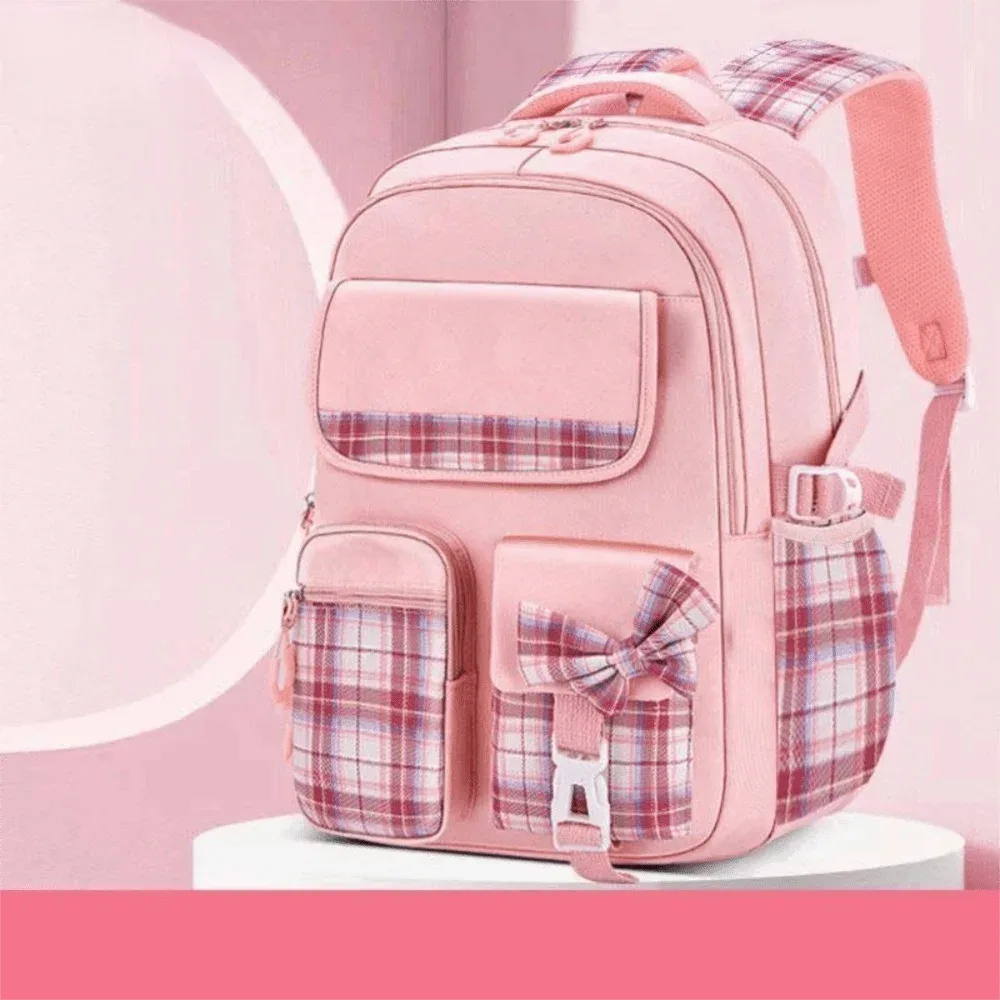sac à dos scolaire grande capacité à carreaux, léger et respirant, pour étudiants et enfants, idéal pour la rentrée scolaire