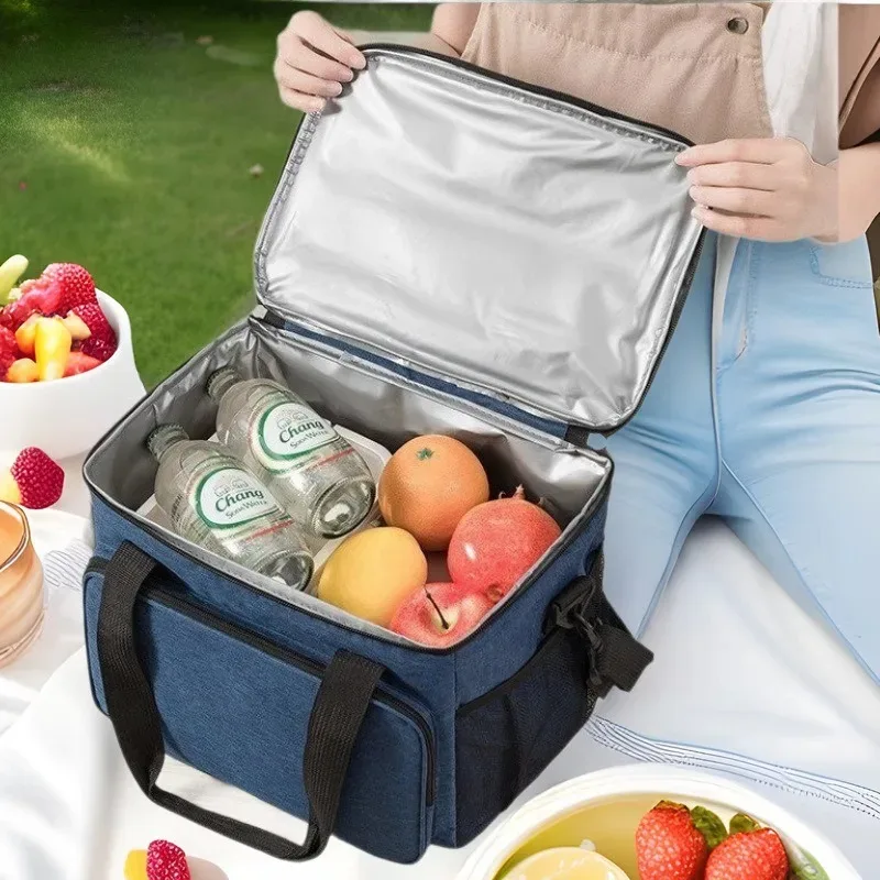 sac isotherme de 15 l en tissu oxford pour femme, sac à bandoulière portable pour aliments, sac isotherme pour adulte
