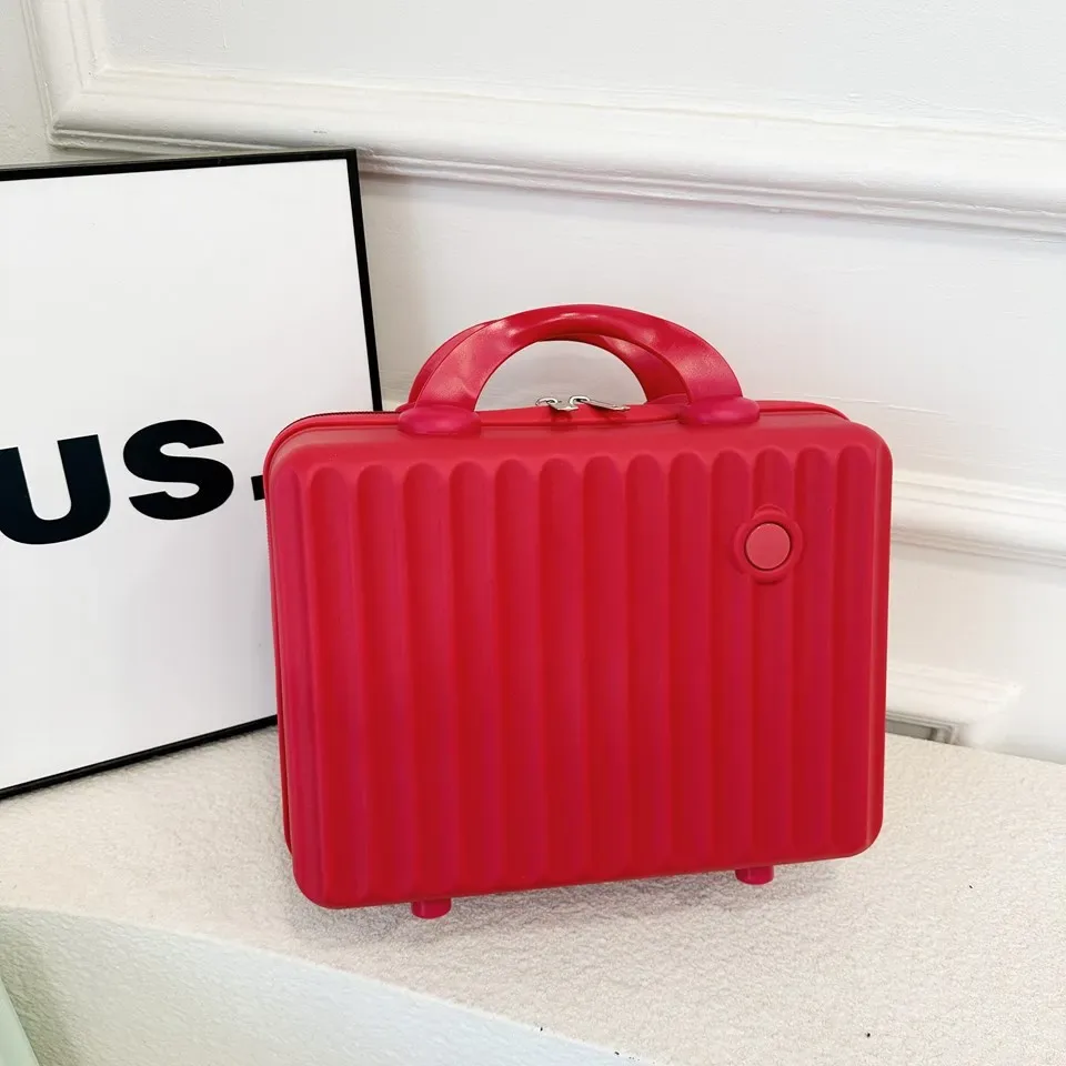 valise abs de 14 pouces, sacs à cosmétiques, étui de voyage d'affaires léger, étui d'hébergement pour étudiants, sac de rangement de maquillage, cadeau souvenir.