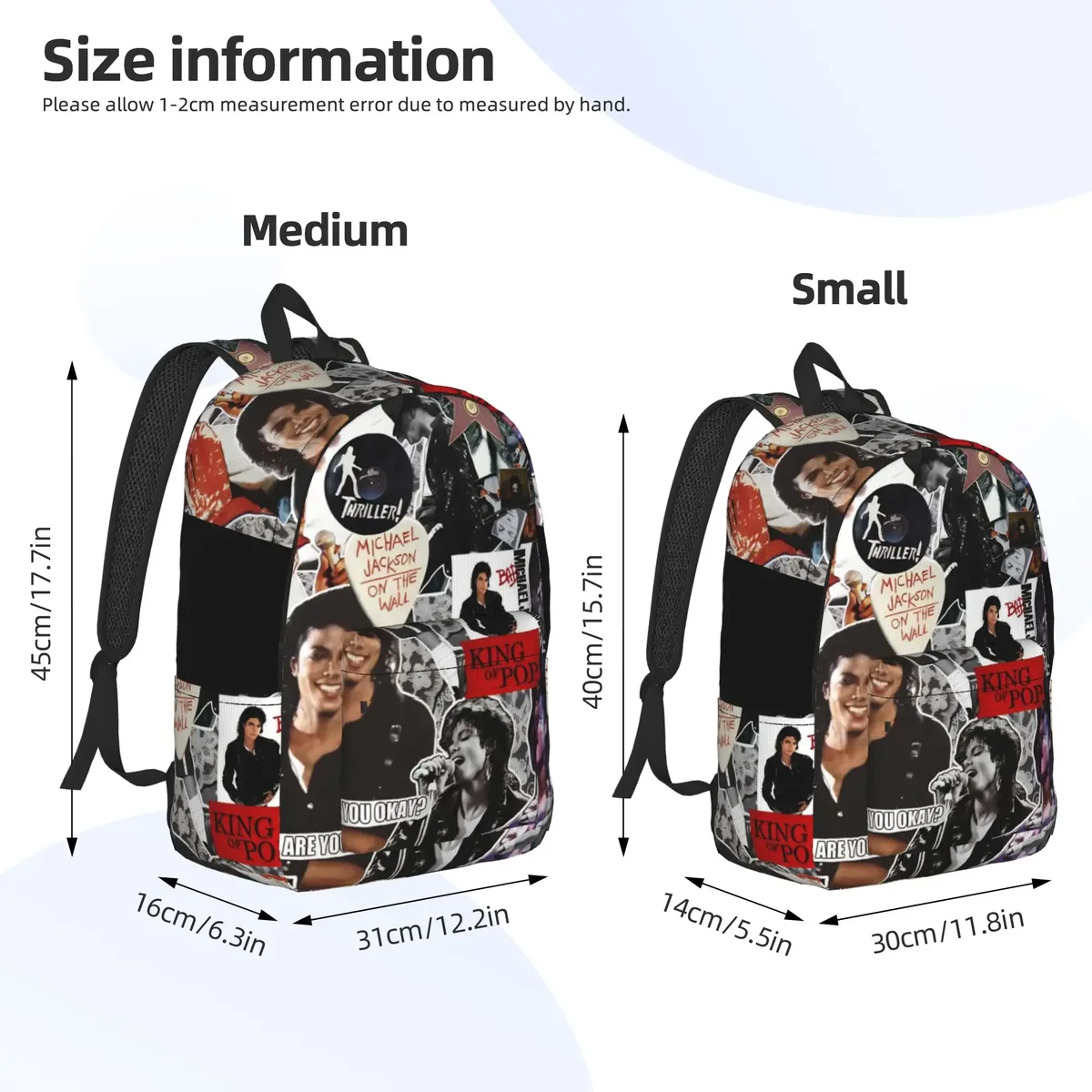 sac à dos michael jacksons musical movie 2026, sac à dos cool avec poche pour étudiants et professionnels, sac à dos pour hommes et femmes, sacs en toile pour ordinateur portable