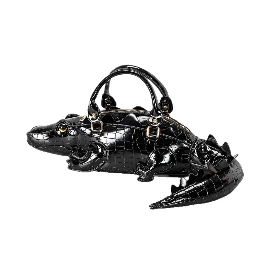 nouveau sac à main tendance en forme de crocodile pour femmes, sac fourre-tout de créateur à la mode européenne et américaine, sac à bandoulière décontracté pour femme
