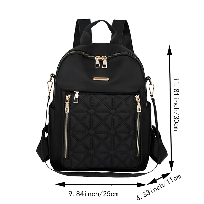 Sac à dos en nylon multi-usage, nouveau style, idéal pour les voyages et l'école [La direction de la fermeture éclair est aléatoire, le style de
