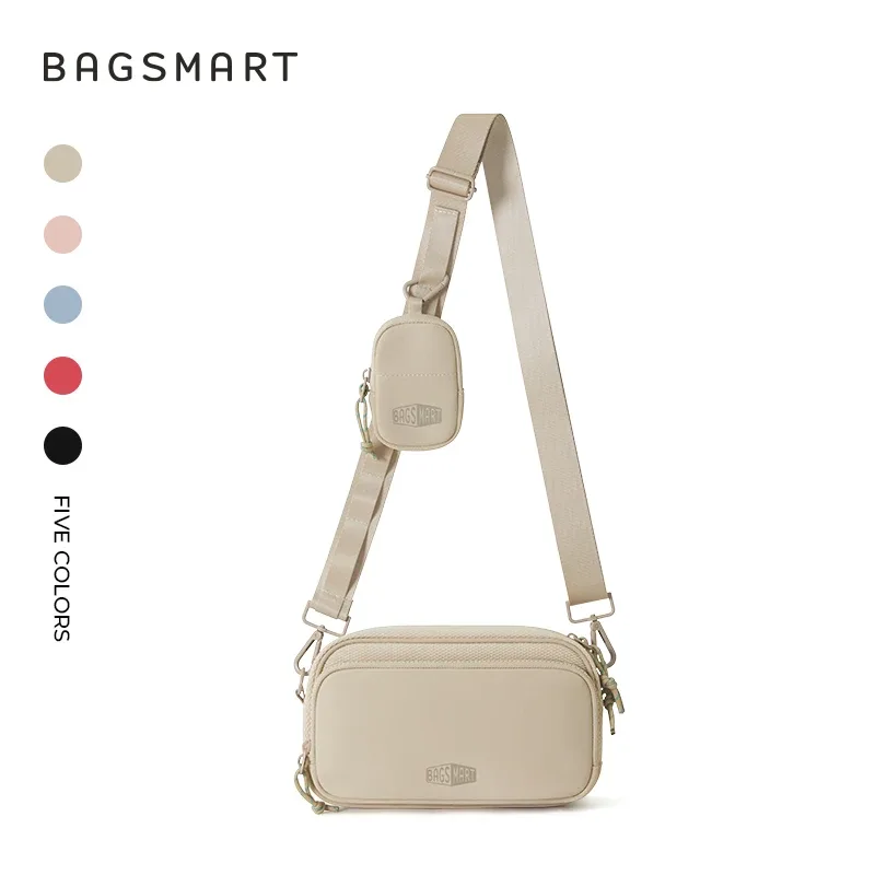 bagsmart sac à bandoulière pour femme sac à bandoulière décontracté d'entraînement portefeuilles mains libres sac de ceinture grande capacité sacs banane d'extérieur pour hommes