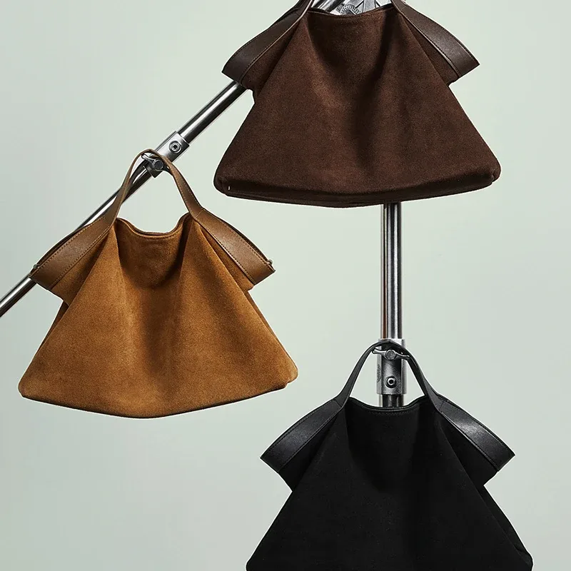 sac fourre-tout grande capacité pour femme 2026 – nouveau sac bandoulière spacieux en cuir suédé vintage – sac à main polyvalent et tendance pour le quotidien – qualité supérieure