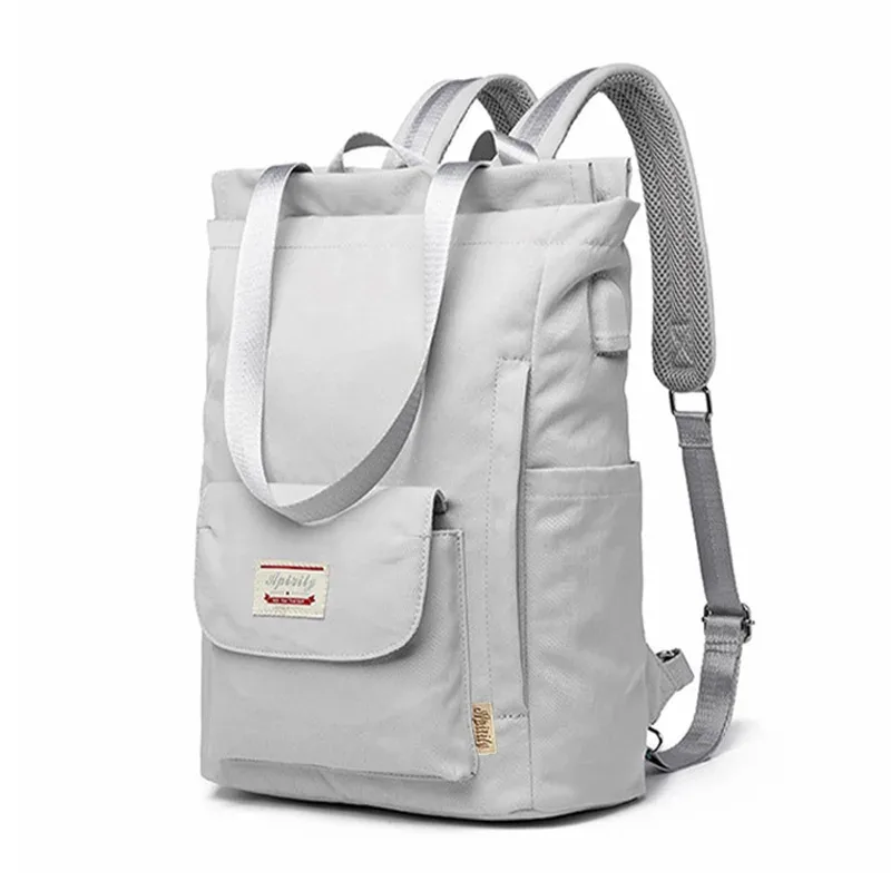 femmes sac à dos étanche élégant sac à dos pour ordinateur portable 13 13.3 14 15.6 pouces mode coréenne oxford toile usb collège sac à dos sac fem