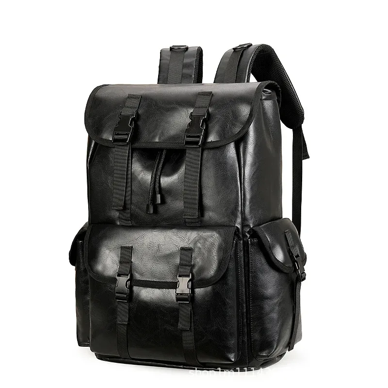 sac à dos décontracté en cuir pu grande capacité, sac à bandoulière double pour étudiants et professionnels, voyages courts, sacoche pour ordinateur portable