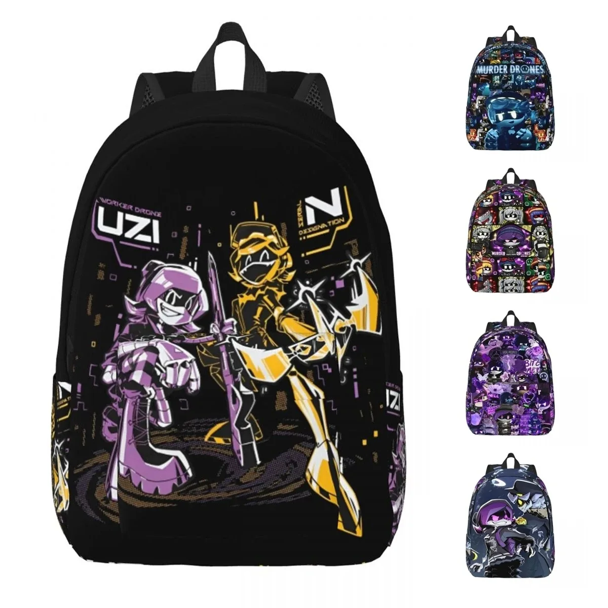 murder drones dessin animé adolescent sac à dos léger lycée randonnée voyage série tv sac à dos hommes femmes ordinateur portable toile sac