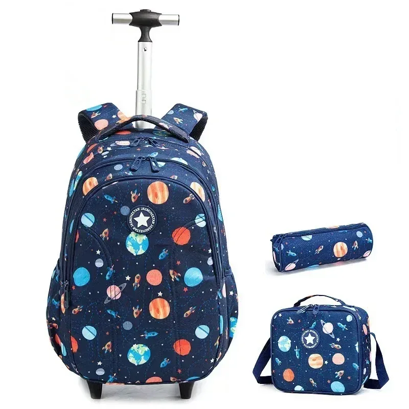 sac à dos à roulettes pour enfants sac à roulettes pour enfants sac à dos de chariot d'école pour garçons sac à dos roulant avec roues d'école fille