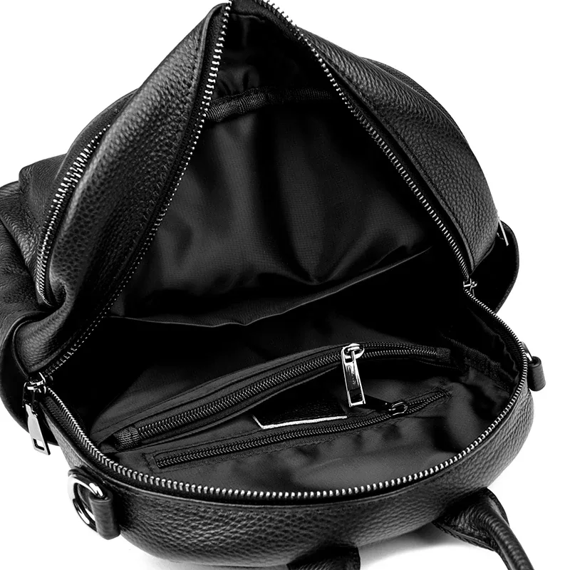 sac à dos en cuir de vache, simple et élégant, multi-transportage, petit sac à main pour vêtements de travail quotidiens