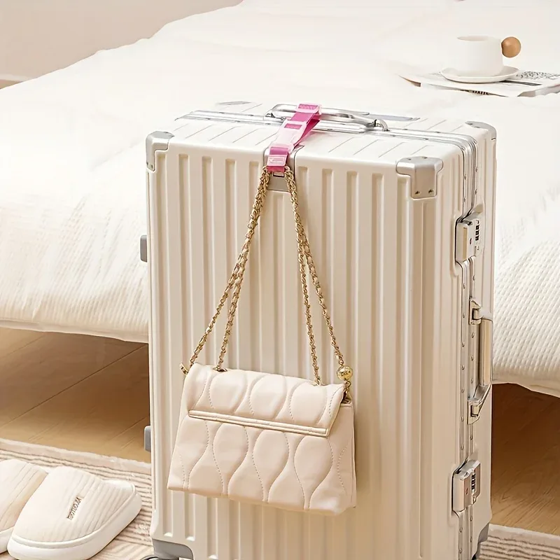sangle de bagage en nylon colorée, 2 pièces, ceinture de valise de voyage réglable avec boucle de déverrouillage, facile à transporter, pratique pour la voiture