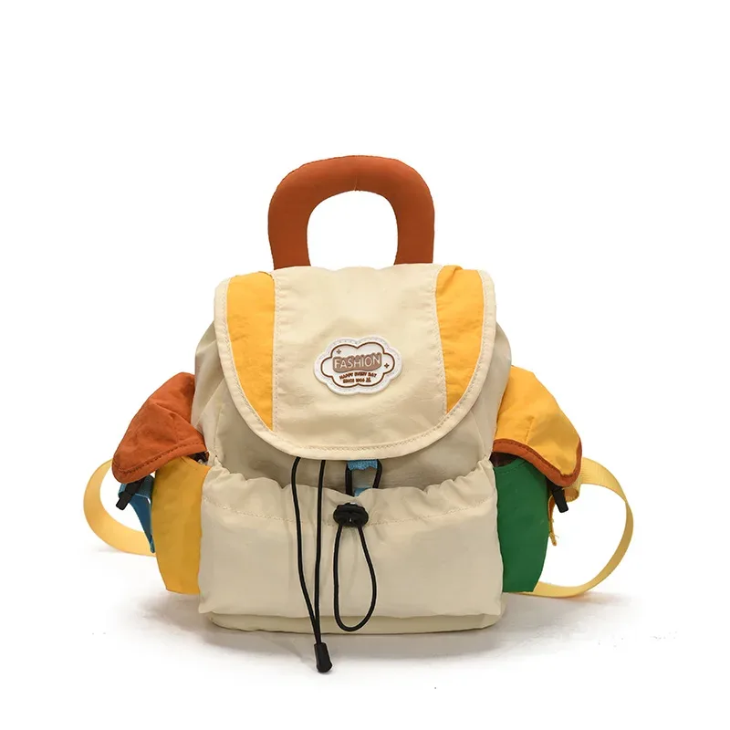 sacs assortis parent-enfant 2 tailles, style coréen, grande capacité, sac à dos scolaire à cordon en nylon multi-poches pour enfants