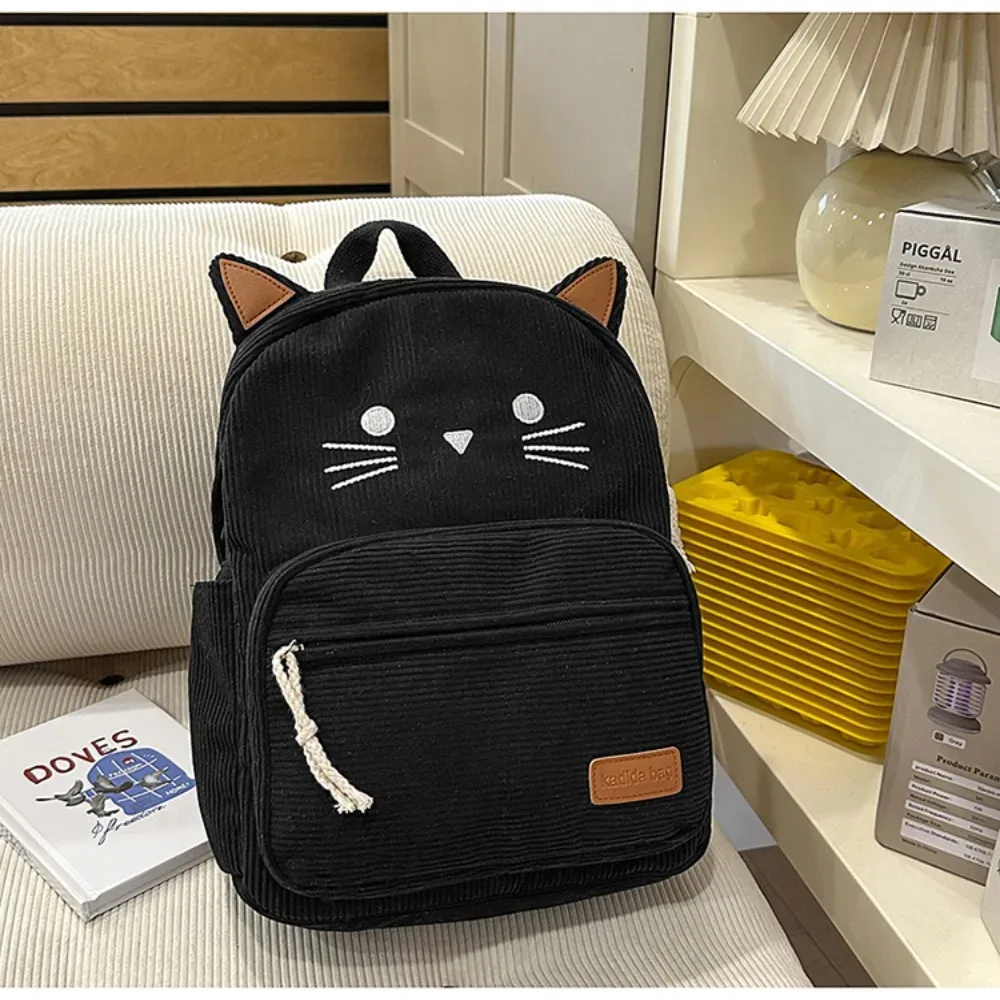 sac à dos ergonomique pour étudiant, motif chat de dessin animé, avec bretelles rembourrées, grande capacité, léger