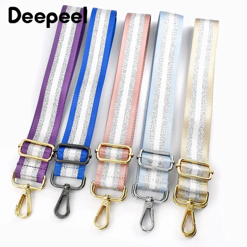 Deepeel – sacs à bandoulière pour femmes, sangle de couleur argent soie 80 ~ 3.8cm, sangles réglables, remplacement à une épaule, accessoires de sac à bandoulière, 130cm