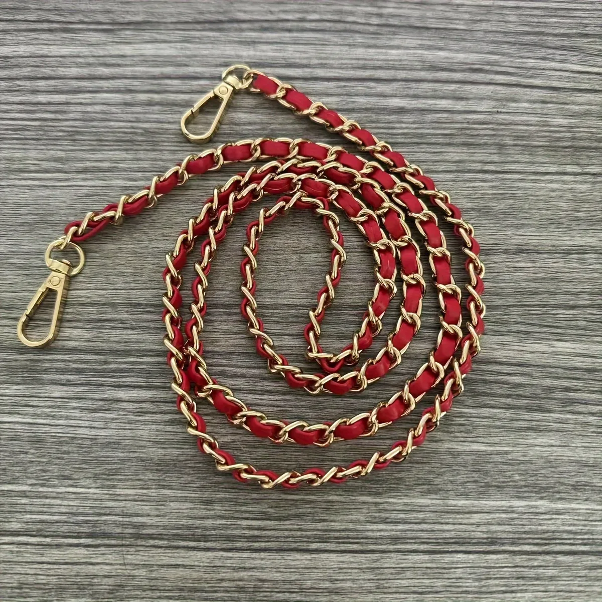 chaîne de sac à main en cuir pu et métal, réglable et interchangeable, pour sacs à bandoulière, sacs à dos et ceintures polyvalentes