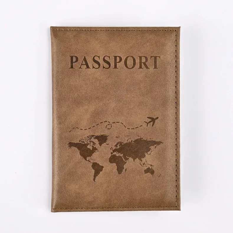 portefeuille de voyage en cuir pu pour passeport, organiseur de cartes, accessoires de voyage tendance pour femmes/hommes