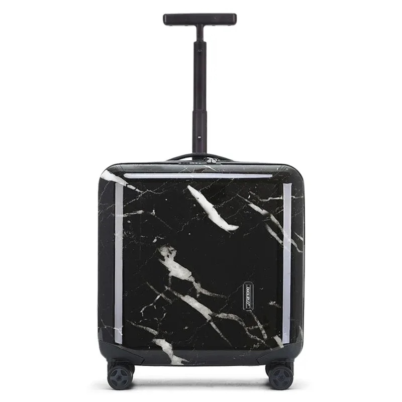 valise pc marbrée noir roues spinner légères bagages main format 18 pouces voyage business