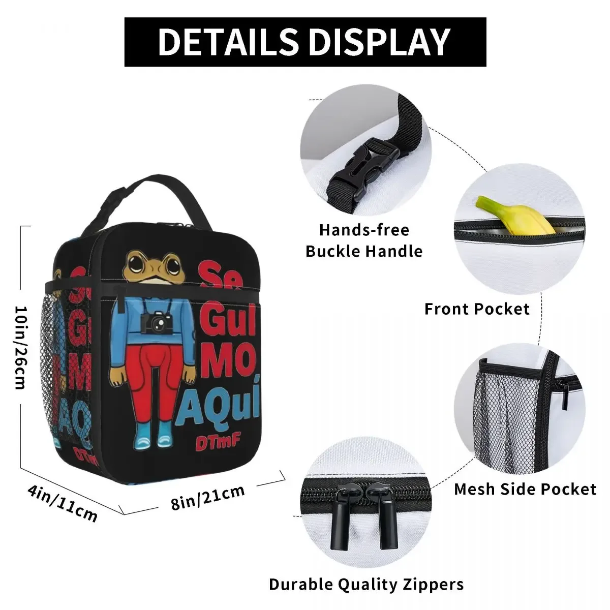 sac fourre-tout isotherme pour l'école, bad bunny dtressing debi tirar mas fotos, récipient alimentaire portable, glacière thermique, boîtes à lunch