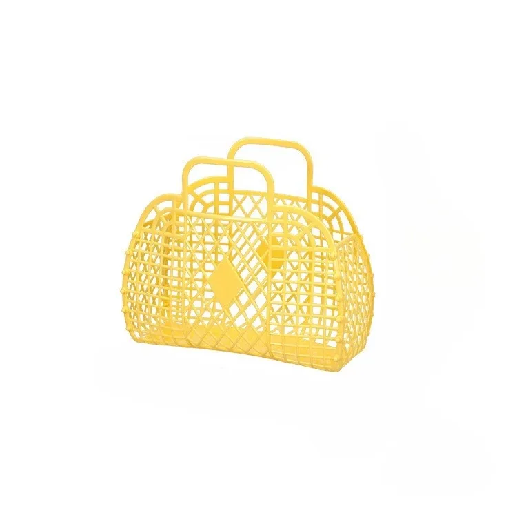 panier de douche amovible en plastique, sac de rangement creux pour salle de bain, panier de rangement pour la maison, sac de plage d'été