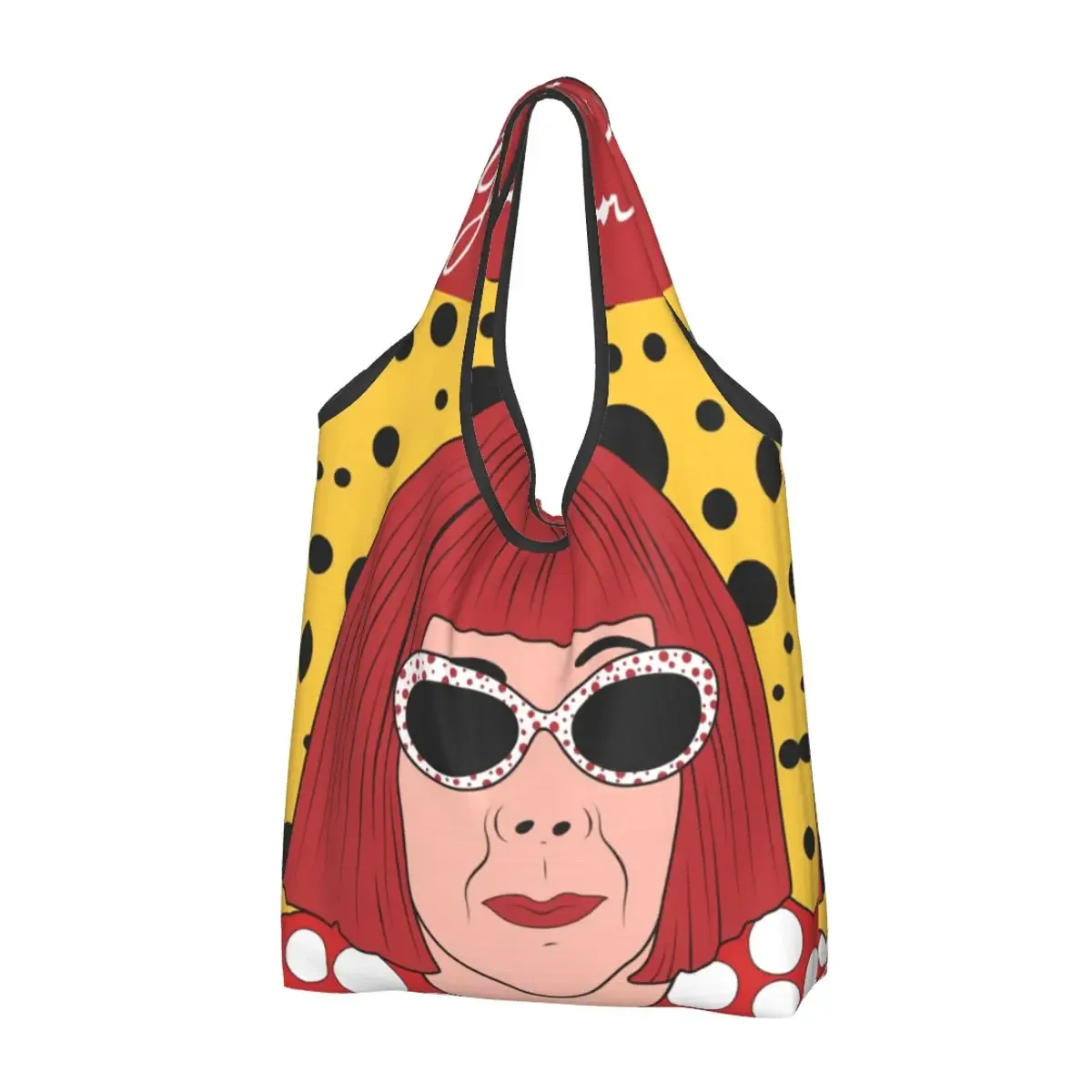 kawaii yayoi kusama art abstrait shopping sacs fourre-tout portable épicerie sac à bandoulière