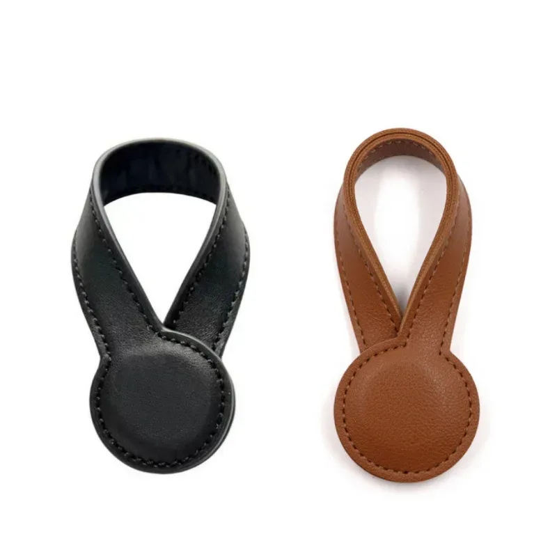 clip magnétique multifonctionnel en cuir pu, clip organisateur rond magnétique puissant, breloques pour sac de voyage, accessoires de bagages