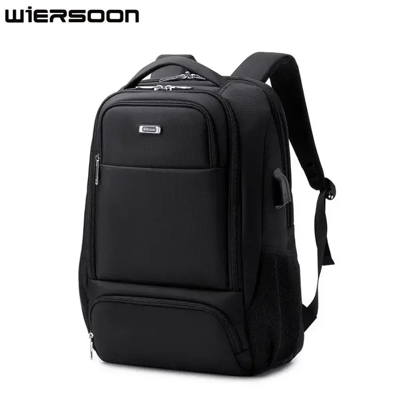 wiersoon sac à dos de voyage pour hommes, sac de grande capacité, sac à dos de voyage d'affaires, léger et à la mode, pour ordinateur