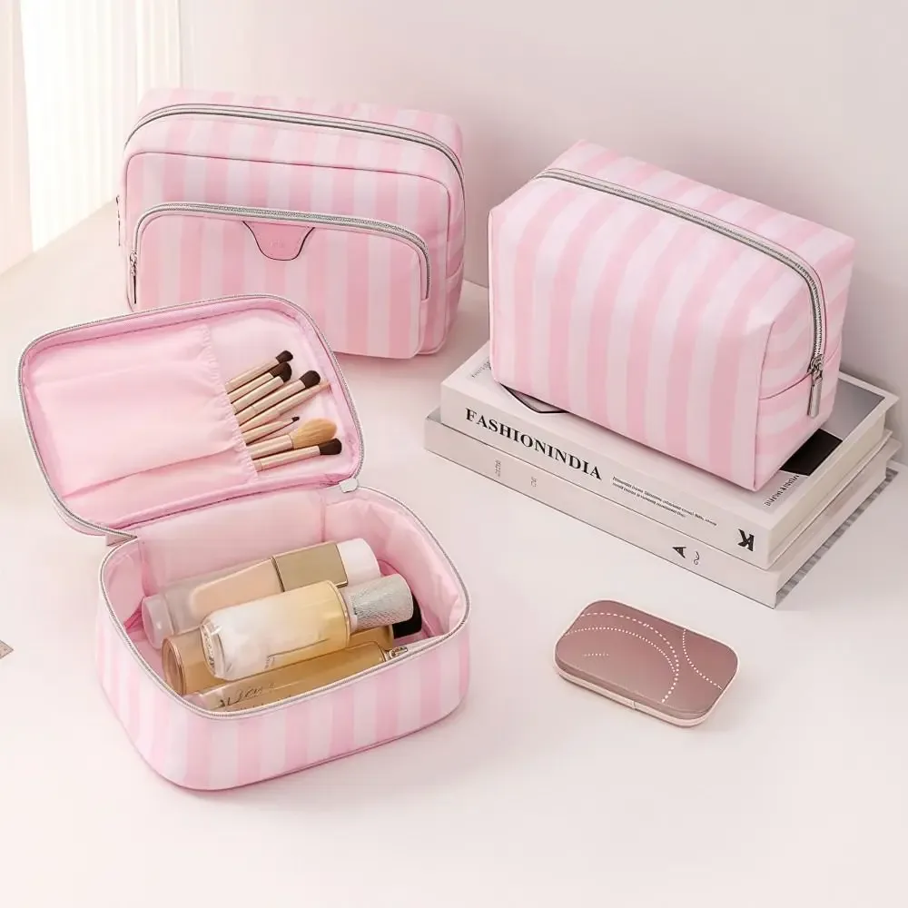 Trousse de Maquillage Portable Grande Capacité en Tissu Oxford – Sac de Rangement Cosmétique Minimaliste pour Voyage