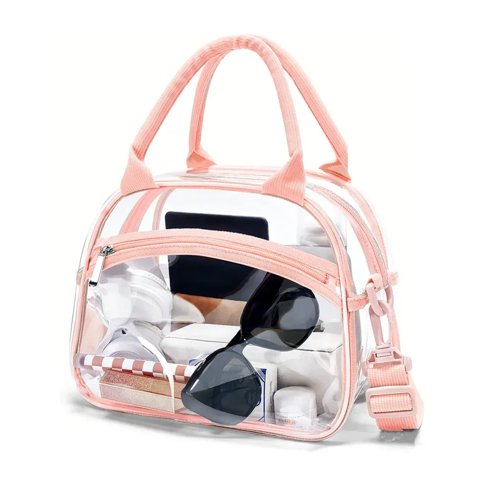 sac à bandoulière transparent en pvc pour femmes, sacs à bandoulière imperméables, sac de gelée, sac de maquillage de plage d'été, sac à main de voyage, pochette pour téléphone