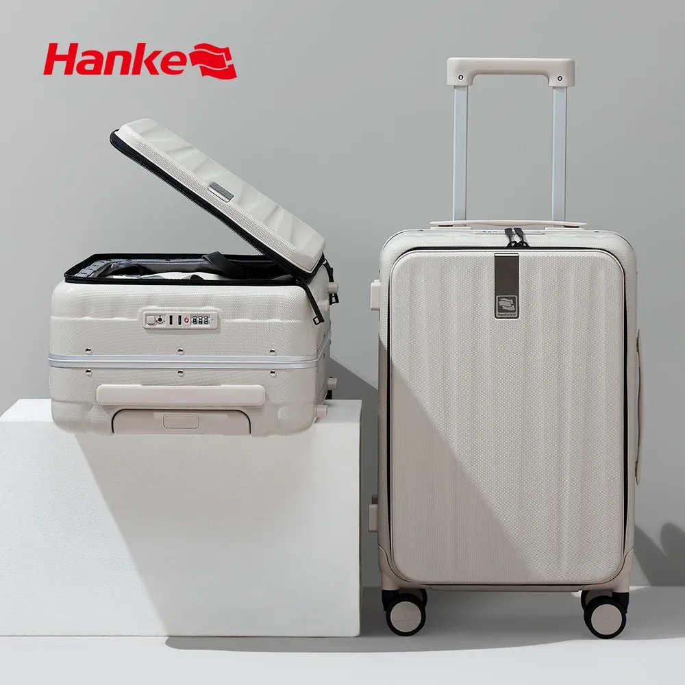 hanke-valise de voyage avec cadre en aluminium, conception innovante, bagage à main, esthétique, étroit, pc, roue tournante rigide, h9860, 20 po, 24 po