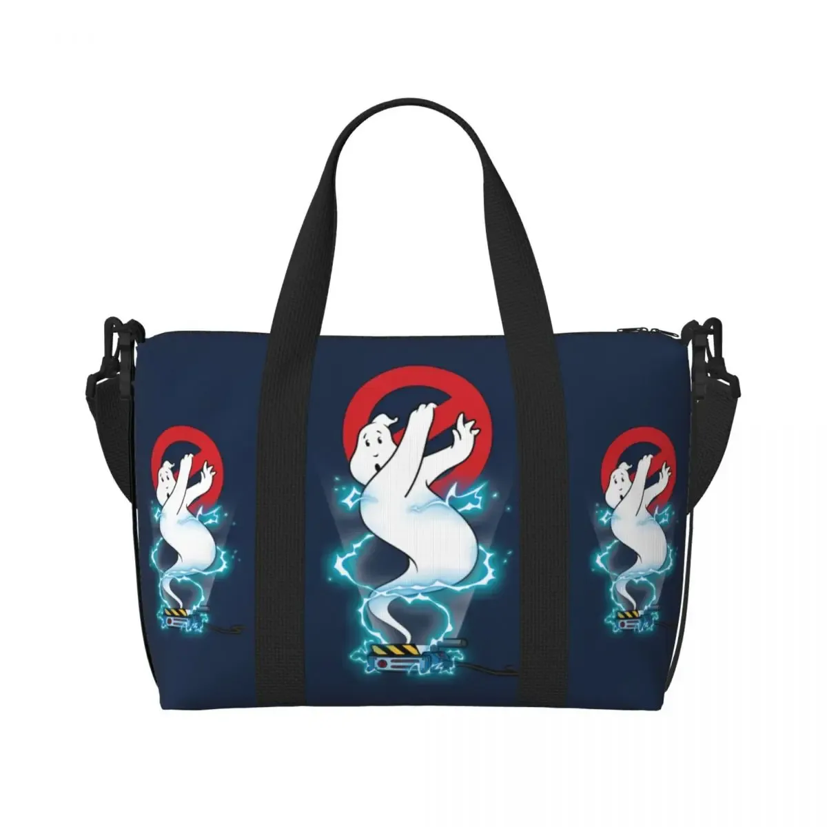 sac fourre-tout avec logo ghostbusters personnalisé pour femme, grande capacité, dessin animé, film de comédie, salle de sport, plage, sacs de voyage