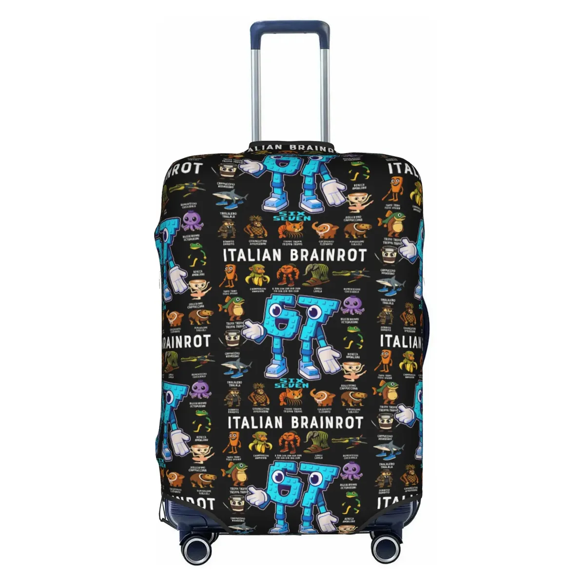 housse de protection élastique pour valise, motif humoristique italien tung tung tung sahur funk, convient aux valises de 18 à 32 pouces