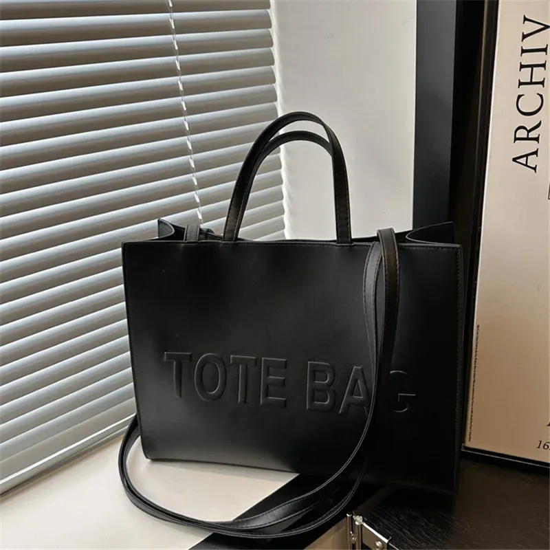sacs fourre-tout vintage simples en cuir pu pour femmes, sacs à bandoulière simples à la mode décontractée, sac à main pour le travail et le shopping