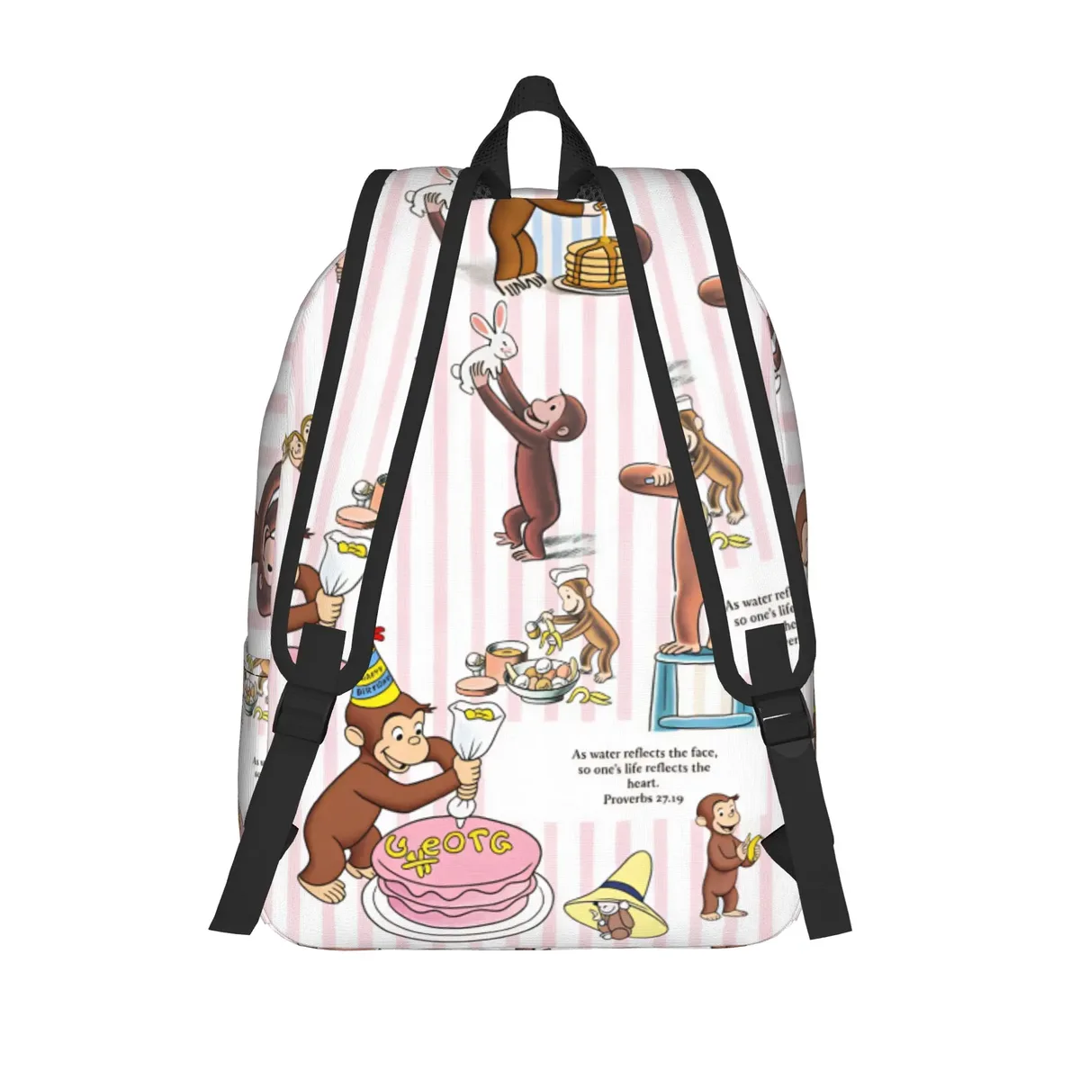 sac à dos curious george dessert activity stickers, sacs à dos de voyage pour filles, sacs d'école kawaii, grand sac à dos de créateur