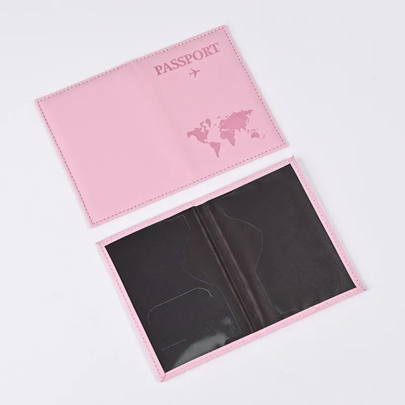 porte-passeport de voyage housse pour femmes hommes en cuir pu carte billet passeport couvre support accessoires de protection
