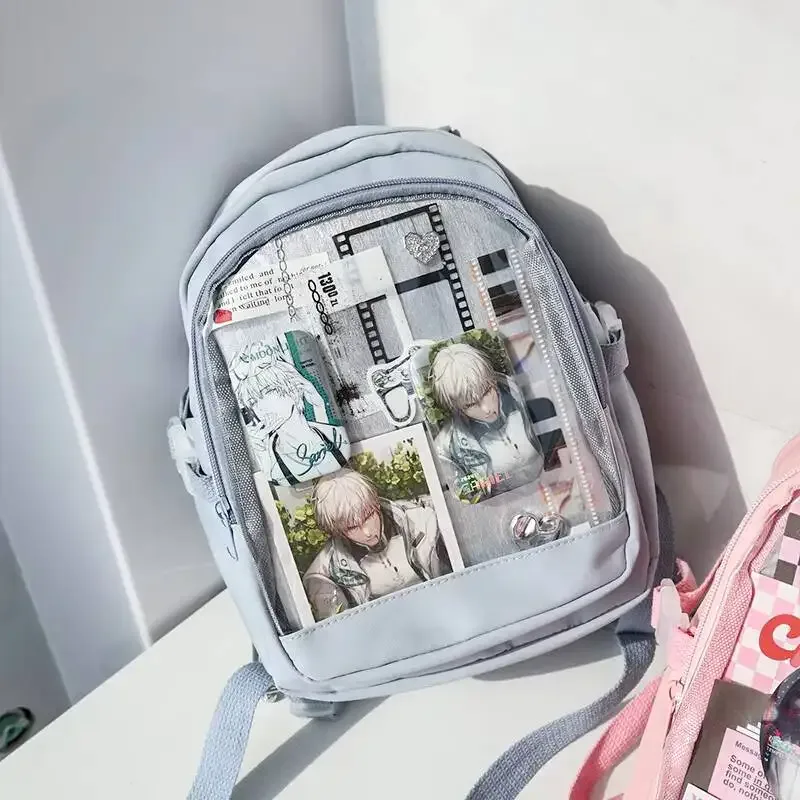 sac à dos mini y2k mignon pour femme, sac itabag tendance, sac à dos transparent pour fille, sac à dos diy personnalisé, sac à bandoulière lolita