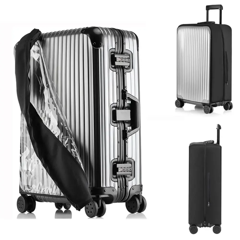 Juste de Valise Transparente en PVC, Protection Anti-Poussière pour Bagages Ronds de Voyage, Aucun Démontage Requis, Étanche