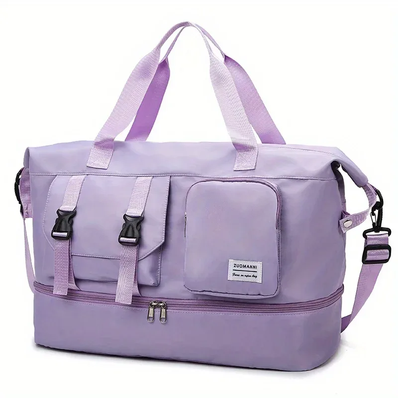 sac de voyage à grande capacité pour femmes, sac de week-end pour la nuit avec compartiment à chaussures, sac de sport avec poche étanche