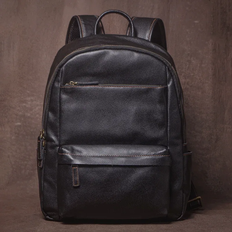 guro – sac à dos en cuir véritable de qualité supérieure pour hommes et femmes, sac de voyage d'affaires de luxe en cuir de vache, cartable de bureau pour ordinateur portable