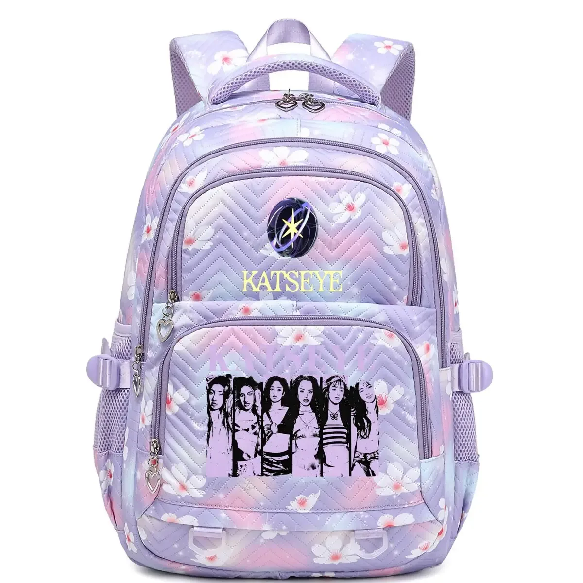 sacs à dos katseye de style esthétique pour filles, mode kpop, groupe de filles katseye, sac à dos coréen ulzzang, sac à dos imperméable pour ordinateur portable