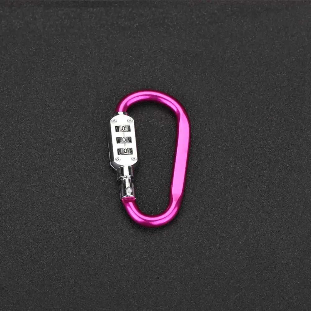 cadenas plastique carabiner bleu rouge serrure combinée trois chiffres usage voyage bagages valises sac dos sac main tiroir serrures durables extérieur