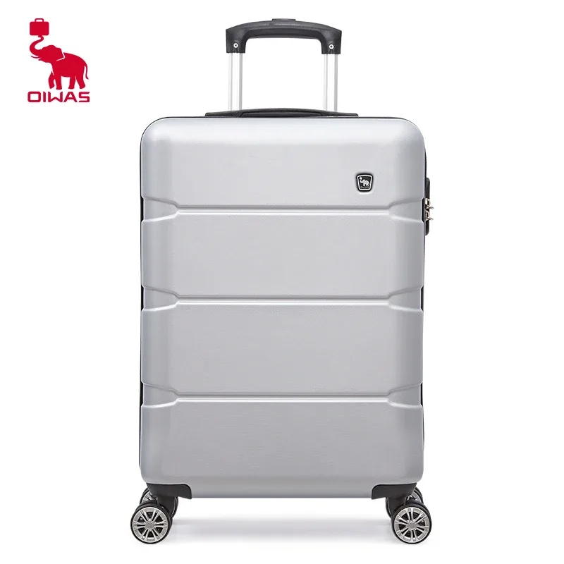 oiwas valise à bagages roulants boîtier de chariot de voyage hommes roues spinner muets bagages roulants matériau abs cabine d'embarquement à main